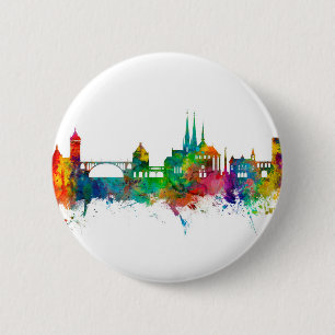 Luxemburg City Skyline Knapp