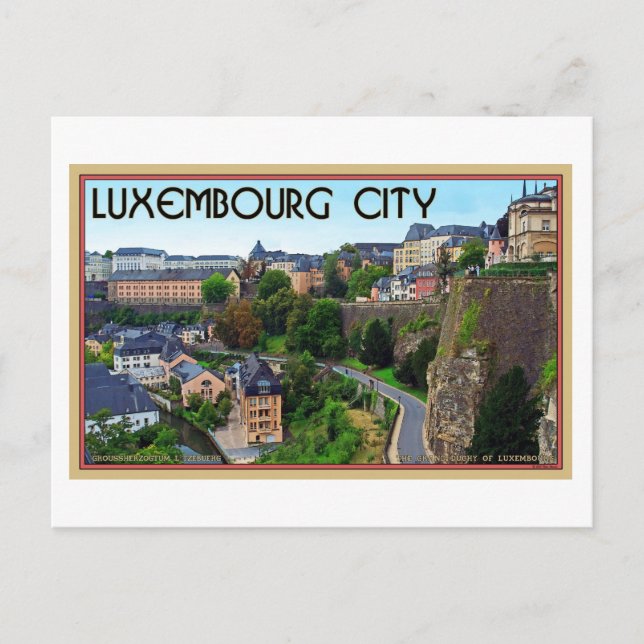 Luxemburg City Vykort (Framsida)