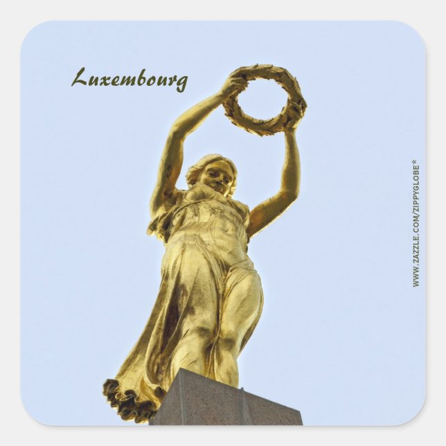 Luxemburg dekal fyrkantigt klistermärke (Framsida)