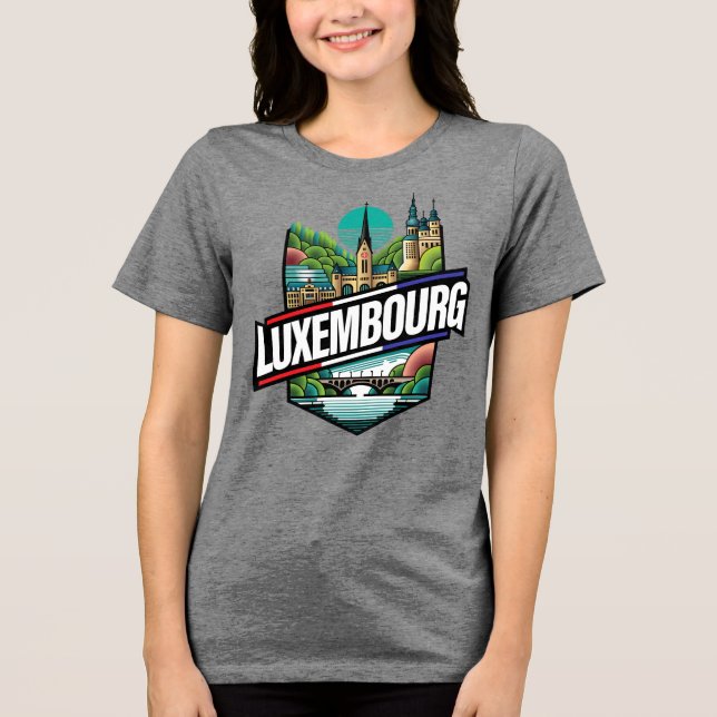 Luxemburg Europa T Shirt (Framsida)