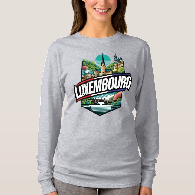 Luxemburg Europa T Shirt (Framsida)