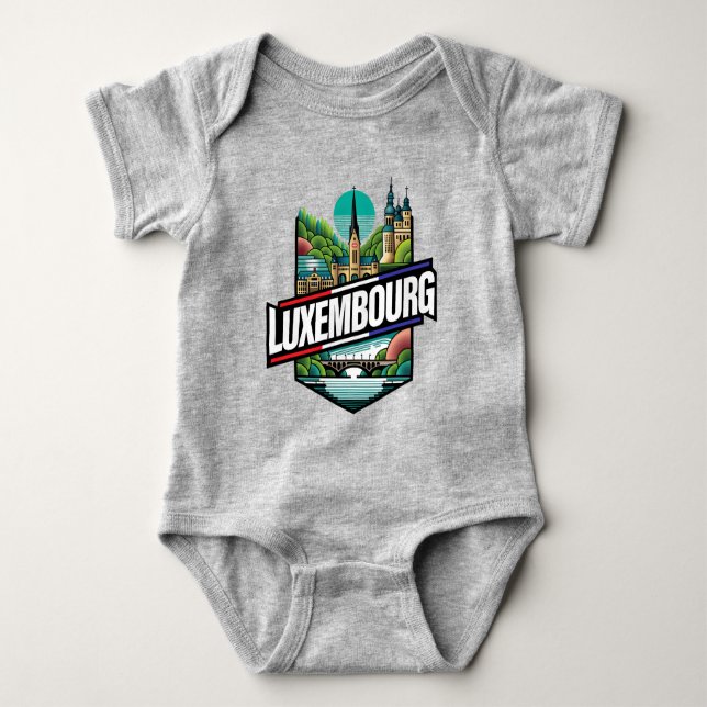 Luxemburg Europa T Shirt (Framsida)