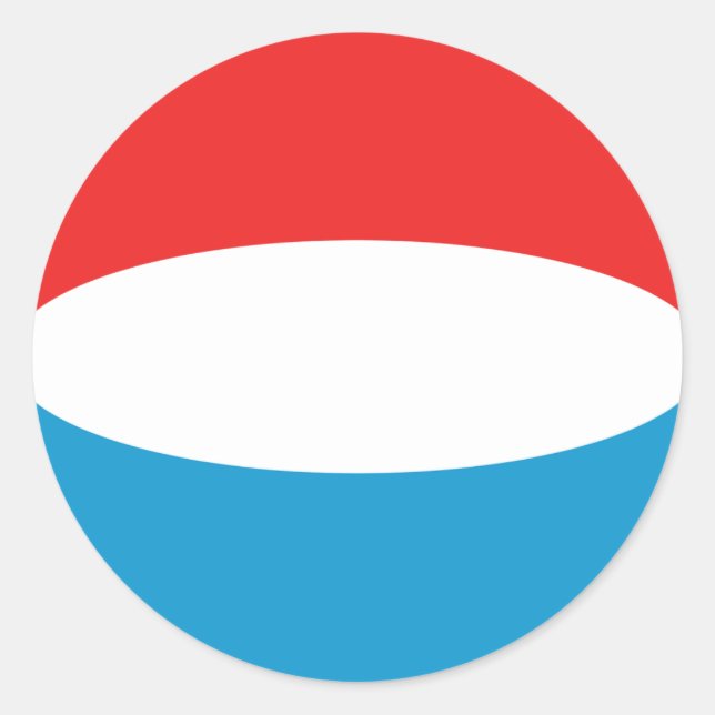 Luxemburg Fisheye Flag Klistermärke (Framsida)