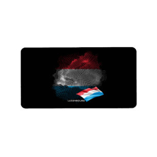 Luxemburg flagga adressetikett