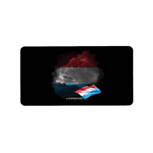 Luxemburg flagga adressetikett (Framsidan)