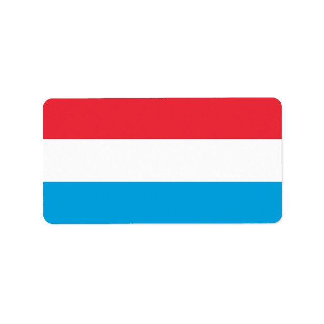 Luxemburg flagga adressetikett (Framsidan)