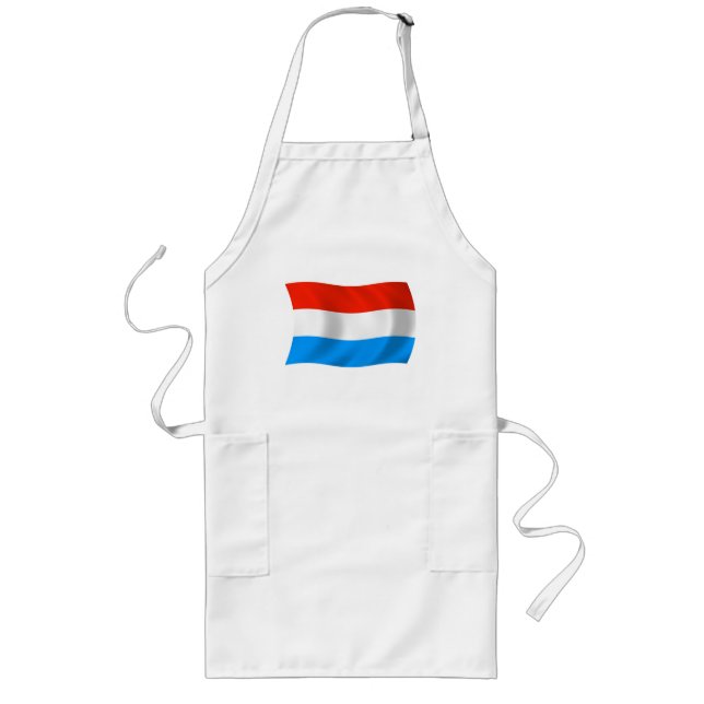 Luxemburg Flagga Apron Långt Förkläde (Framsidan)