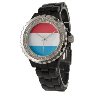Luxemburg flagga armbandsur