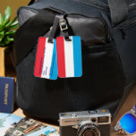 Luxemburg flagga bagagebricka<br><div class="desc">Luxemburg flagga</div>