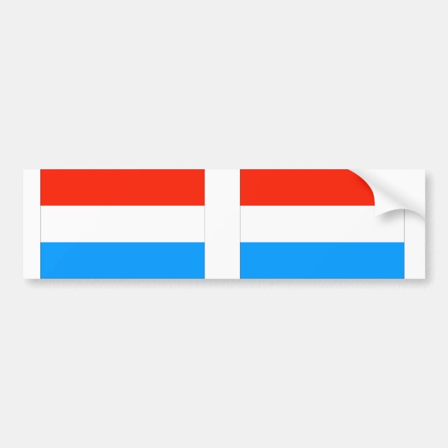 Luxemburg flagga bildekal (Framsidan)