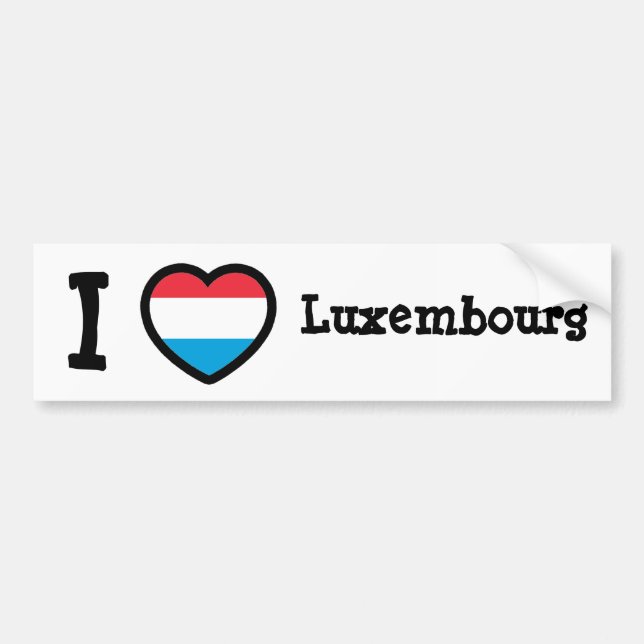 Luxemburg Flagga Bildekal (Framsidan)
