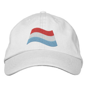 Luxemburg Flagga Broderad Keps