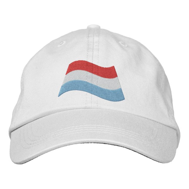 Luxemburg Flagga Broderad Keps (Framsida)