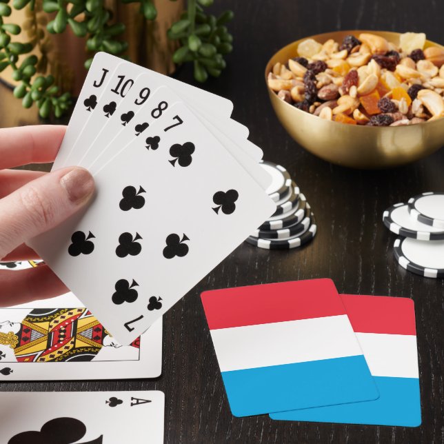 Luxemburg flagga casinokort (På plats)