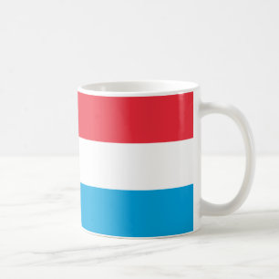 Luxemburg Flagga Ceramic Mugg