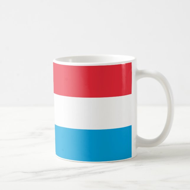 Luxemburg Flagga Ceramic Mugg (Höger)