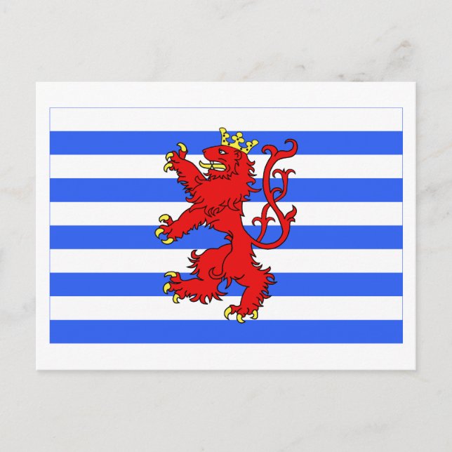 Luxemburg Flagga (de facto) Vykort (Framsida)