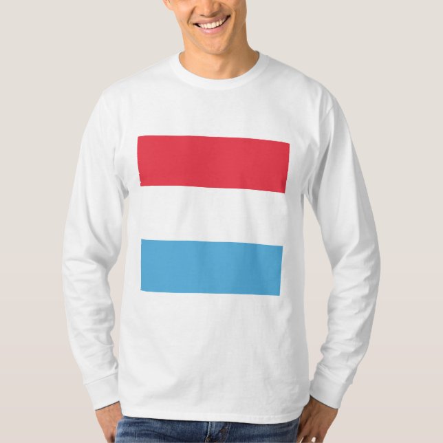 Luxemburg Flagga Emblem T Shirt (Framsida)