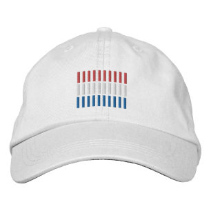Luxemburg Flagga Embroidery Broderad Keps