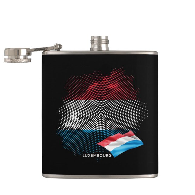 Luxemburg flagga fickplunta (Öppnad)