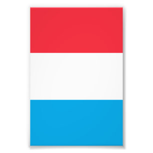 Luxemburg flagga fototryck