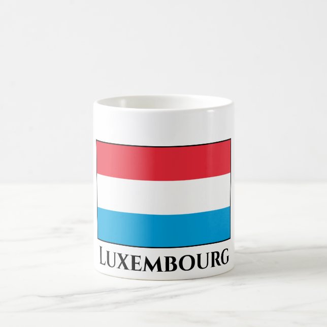 Luxemburg Flagga Kaffemugg (Center)