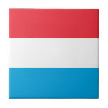 Luxemburg Flagga Kakelplatta<br><div class="desc">Patriotisk flagga i Luxemburg.</div>