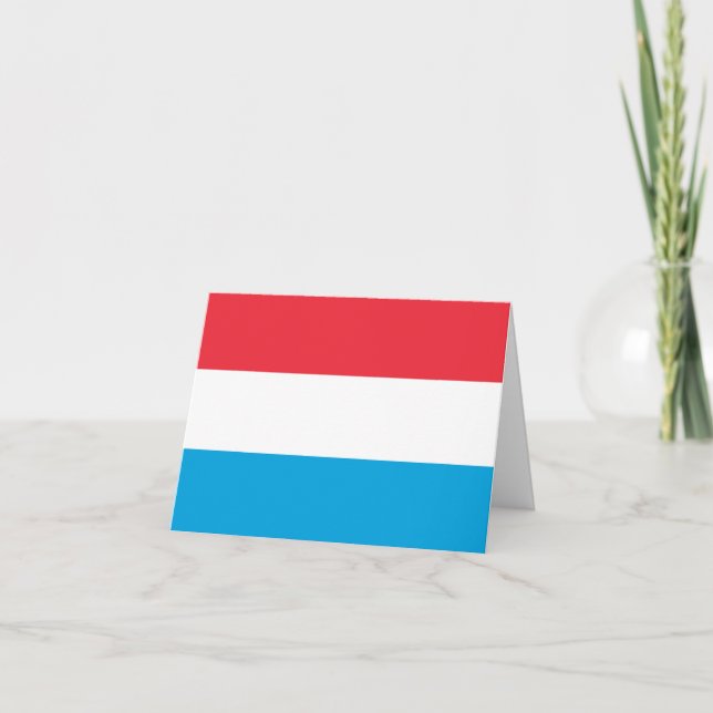Luxemburg Flagga Kort (Framsida)