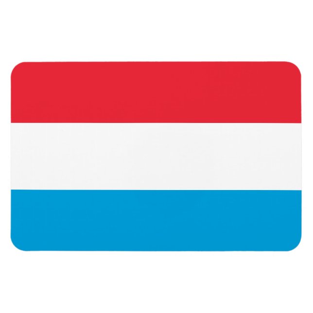 Luxemburg Flagga Magnet (Horisontell)