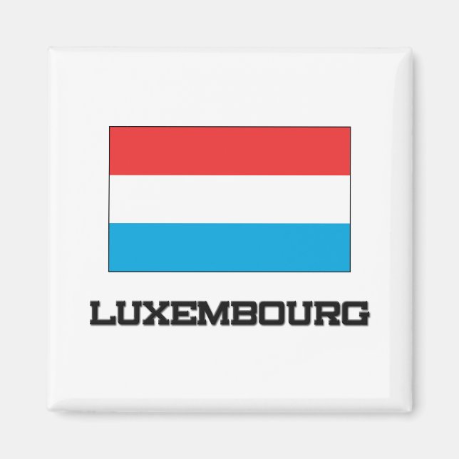 Luxemburg Flagga Magnet (Framsidan)