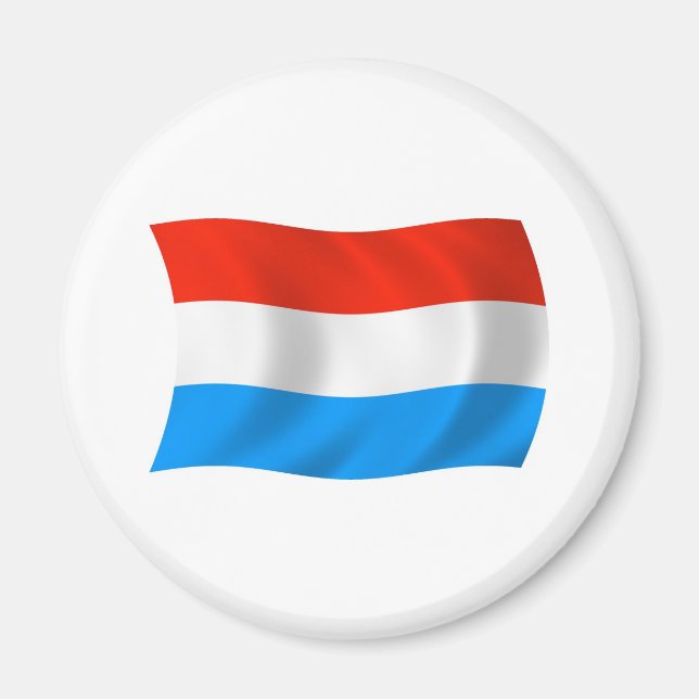 Luxemburg Flagga Magnet (Framsidan)