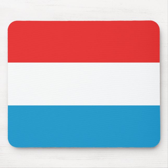 Luxemburg Flagga Mousepad Musmatta (Framsidan)