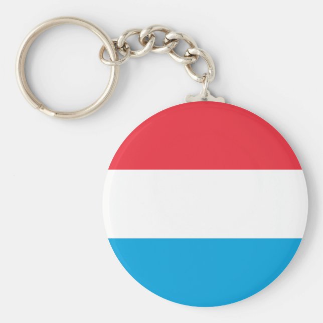 Luxemburg Flagga Nyckelring (Framsidan)