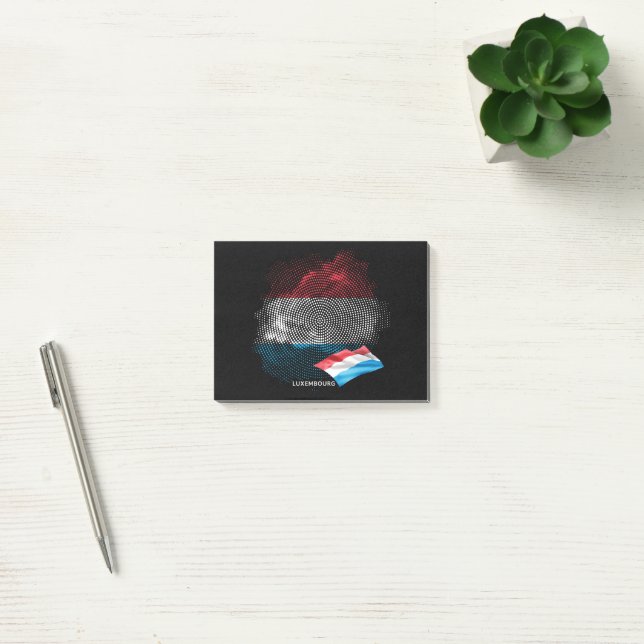 Luxemburg flagga post-it block (Kontor)