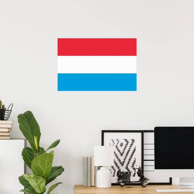 Luxemburg flagga poster (Hemmakontoret)