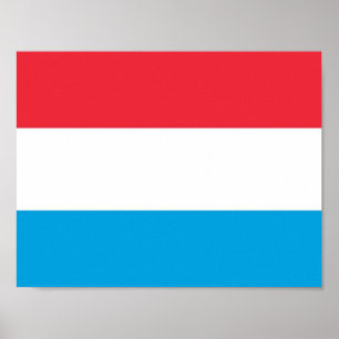 Luxemburg - flagga - poster