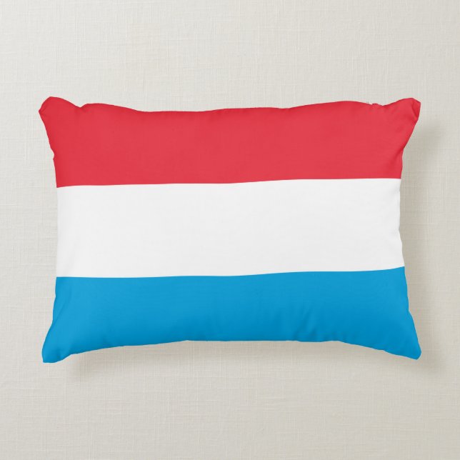 Luxemburg flagga prydnadskudde (Framsidan)