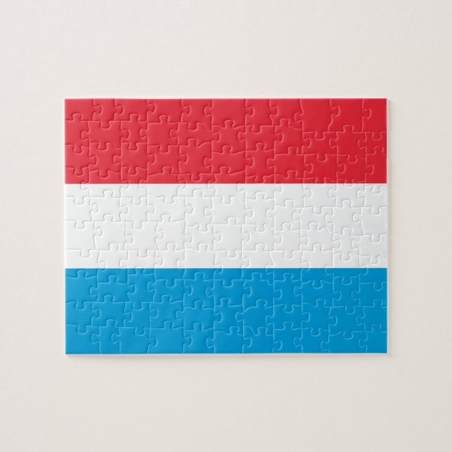 Luxemburg flagga pussel (Horisontell)
