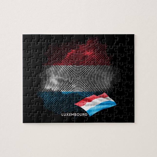Luxemburg flagga pussel (Horisontell)