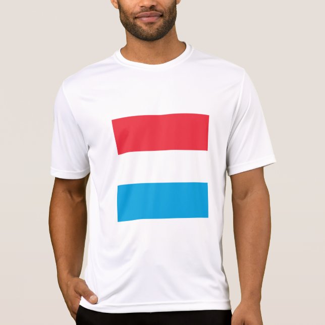 Luxemburg flagga t shirt (Framsida)