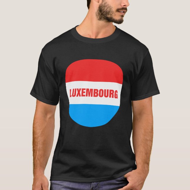 Luxemburg Flagga T Shirt (Framsida)