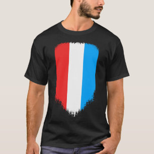 Luxemburg Flagga T Shirt