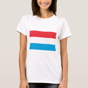 Luxemburg Flagga T Shirt