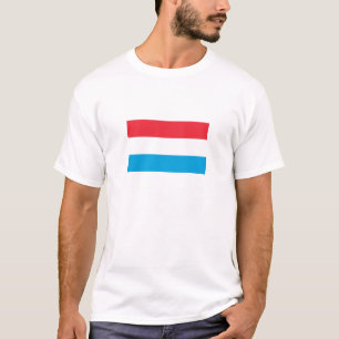 Luxemburg Flagga T Shirt