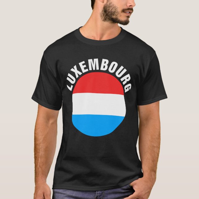 Luxemburg Flagga T Shirt (Framsida)