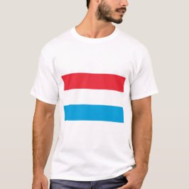 Luxemburg Flagga T Shirt