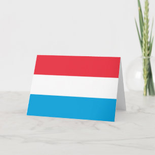 Luxemburg flagga tack kort