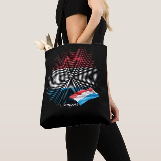 Luxemburg flagga tygkasse (Närbild)