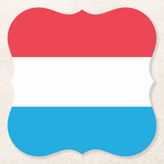 Luxemburg Flagga Underlägg Papper (Framsida)