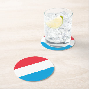 Luxemburg flagga underlägg papper rund